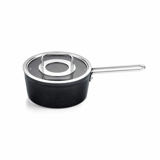 Fissler Stielkasserolle Adamant mit Glasdeckel, Aluminium, Anthrazit, 18 cm, 156-155-18-000