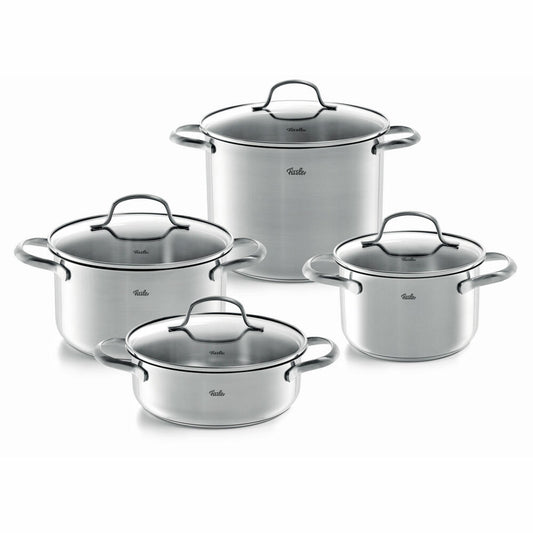 Fissler Topfset San Francisco 4-tlg., Töpfe mit Glasdeckel, Edelstahl 18/10, 040-113-04-000