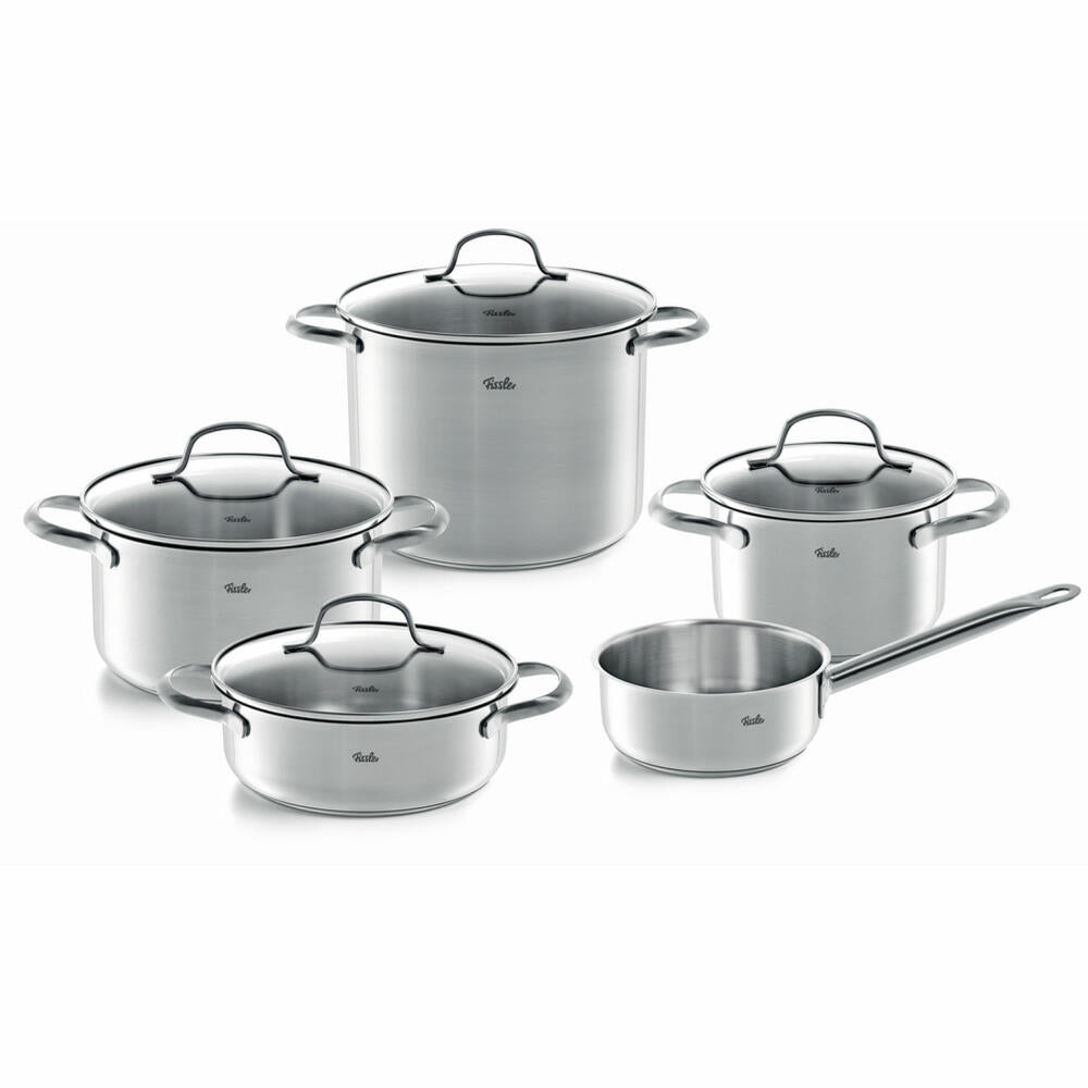 Fissler Topfset San Francisco 5-tlg. Mit Stielkasserolle, Edelstahl 18/10, 040-113-05-000