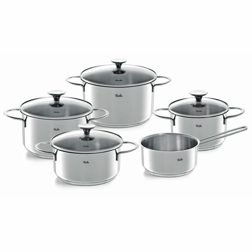 Fissler pot set Copenhagen 5-piece with saucepan, stainless steel 18/10, 040-114-05-000