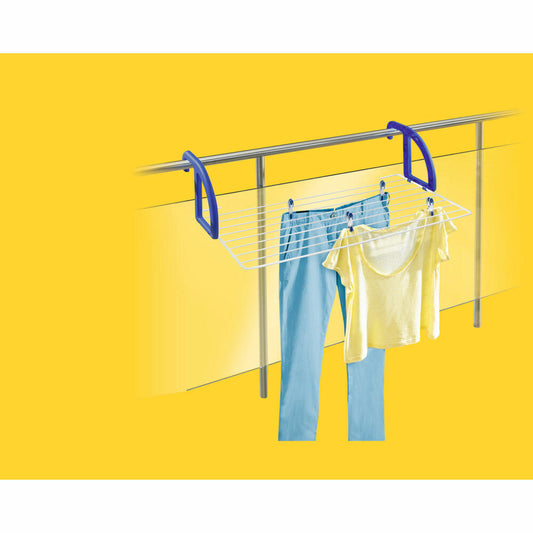Leifheit Hanging Dryer Classic 70, Clothes Dryer, Laundry Hanger, Plastic, Steel, White, Blue, 83056