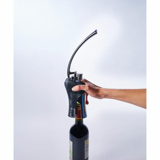Mastrad Hebelkorkenzieher Chrom, Flaschenöffner, Metall, Kunststoff, Schwarz, F02501