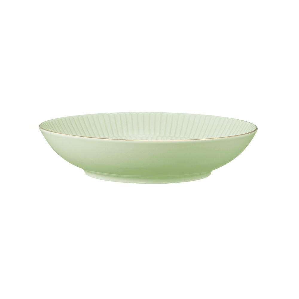 Seltmann Weiden Suppenteller Rund Amina Seladon Goldrand, Speiseteller, Porzellan, Grün, 21.2 cm, 001.776142