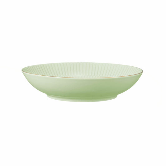 Seltmann Weiden Suppenteller Rund Amina Seladon Goldrand, Speiseteller, Porzellan, Grün, 21.2 cm, 001.776142