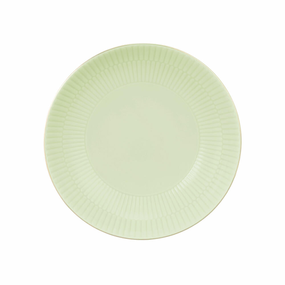 Seltmann Weiden Suppenteller Rund Amina Seladon Goldrand, Speiseteller, Porzellan, Grün, 21.2 cm, 001.776142