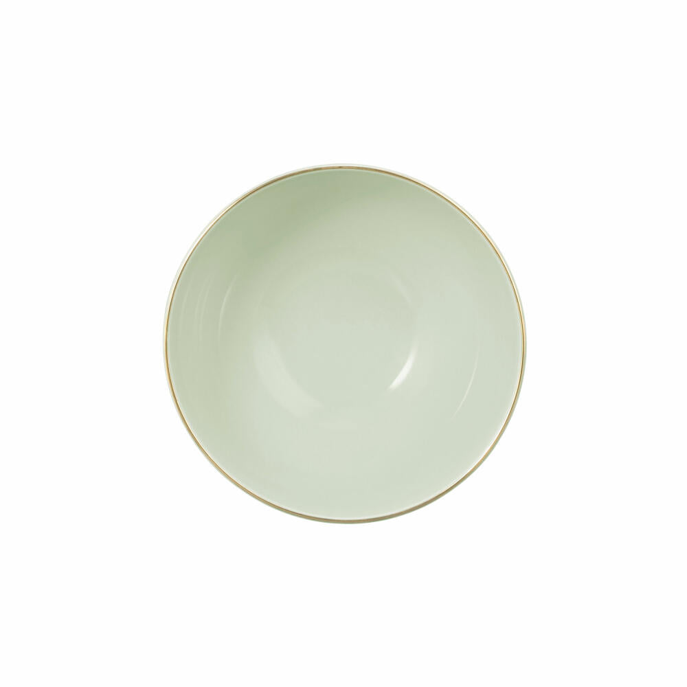 Seltmann Weiden Café au lait Schale Amina Seladon Goldrand, Bowlschale, Porzellan, Grün, 500 ml, 001.776143
