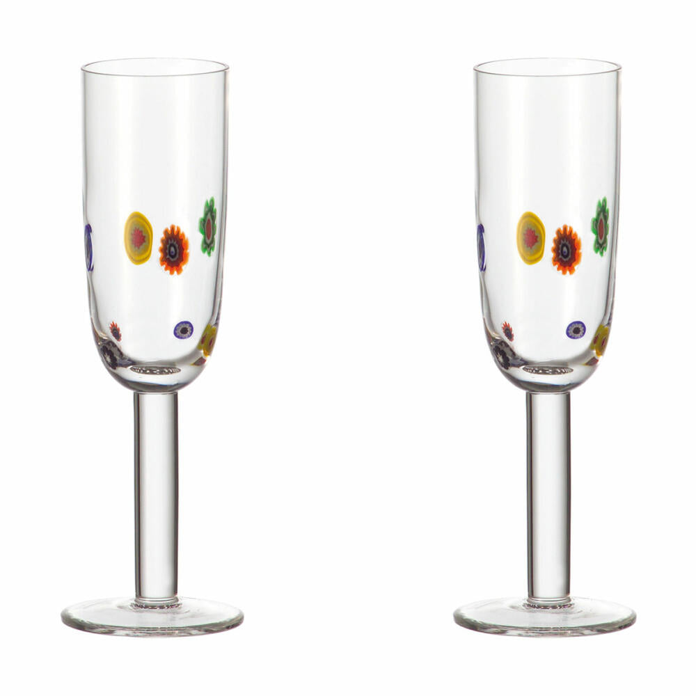 Leonardo Millefiori Sekt, 2er Set, Sektglas, Proseccoglas, Champagnerglas, Glas, 86429