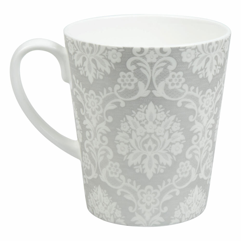 Könitz Becher Wunderbar Silver Lace, Tasse mit Geschenkbox, Bone China, 600 ml, 11 5 255 2746