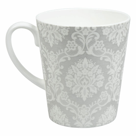 Könitz Becher Wunderbar Silver Lace, Tasse mit Geschenkbox, Bone China, 600 ml, 11 5 255 2746