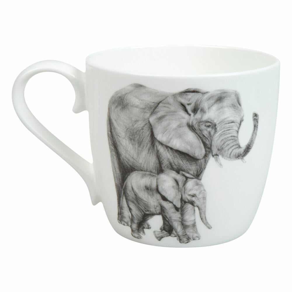 Könitz Becher Amazing Animals - Elefanten, Tasse, Kaffeetasse, Bone China, 450 ml, 11 2 057 2761