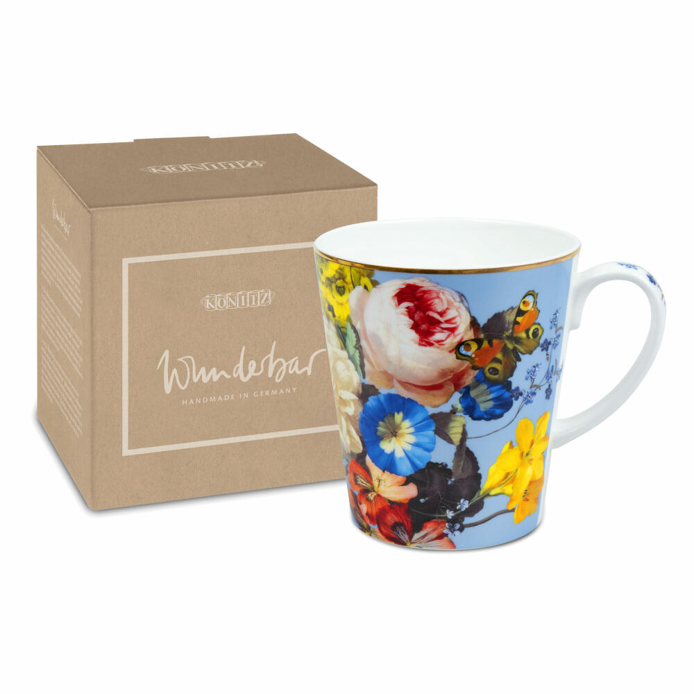 Könitz Mug Wonderful Flourish - Bouquet, Cup with Gift Box, Bone China, 600 ml, 11 5 255 2758