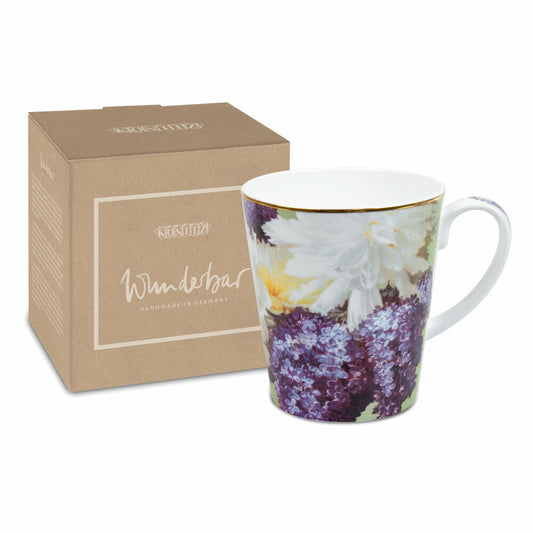 Könitz Becher Wunderbar Flourish - Lilac, Tasse mit Geschenkbox, Bone China, 600 ml, 11 5 255 2756