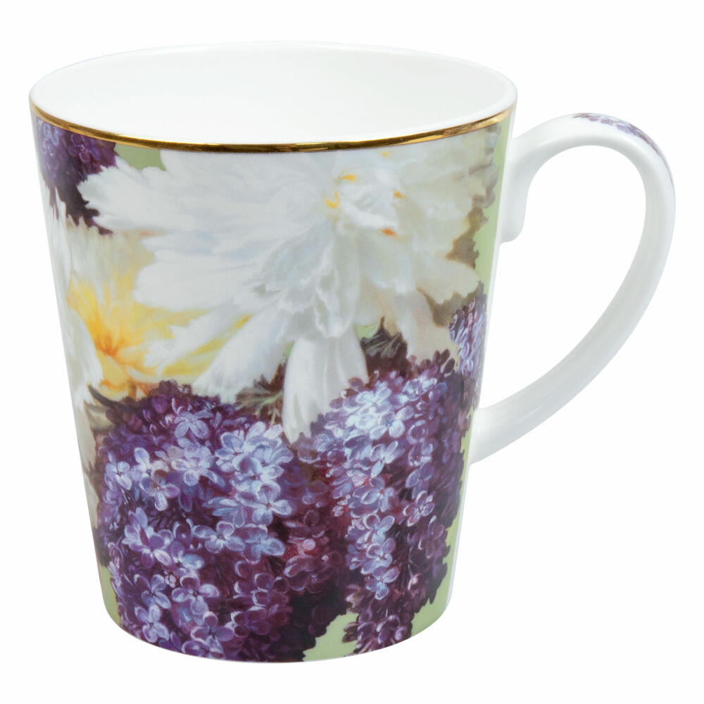 Könitz Becher Wunderbar Flourish - Lilac, Tasse mit Geschenkbox, Bone China, 600 ml, 11 5 255 2756