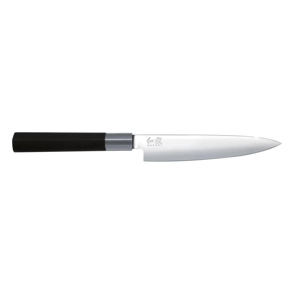 Kai Wasabi Black Allzweckmesser, Messer, Gemüsemesser, Küchenmesser, Edelstahl, 15 cm, 6715U