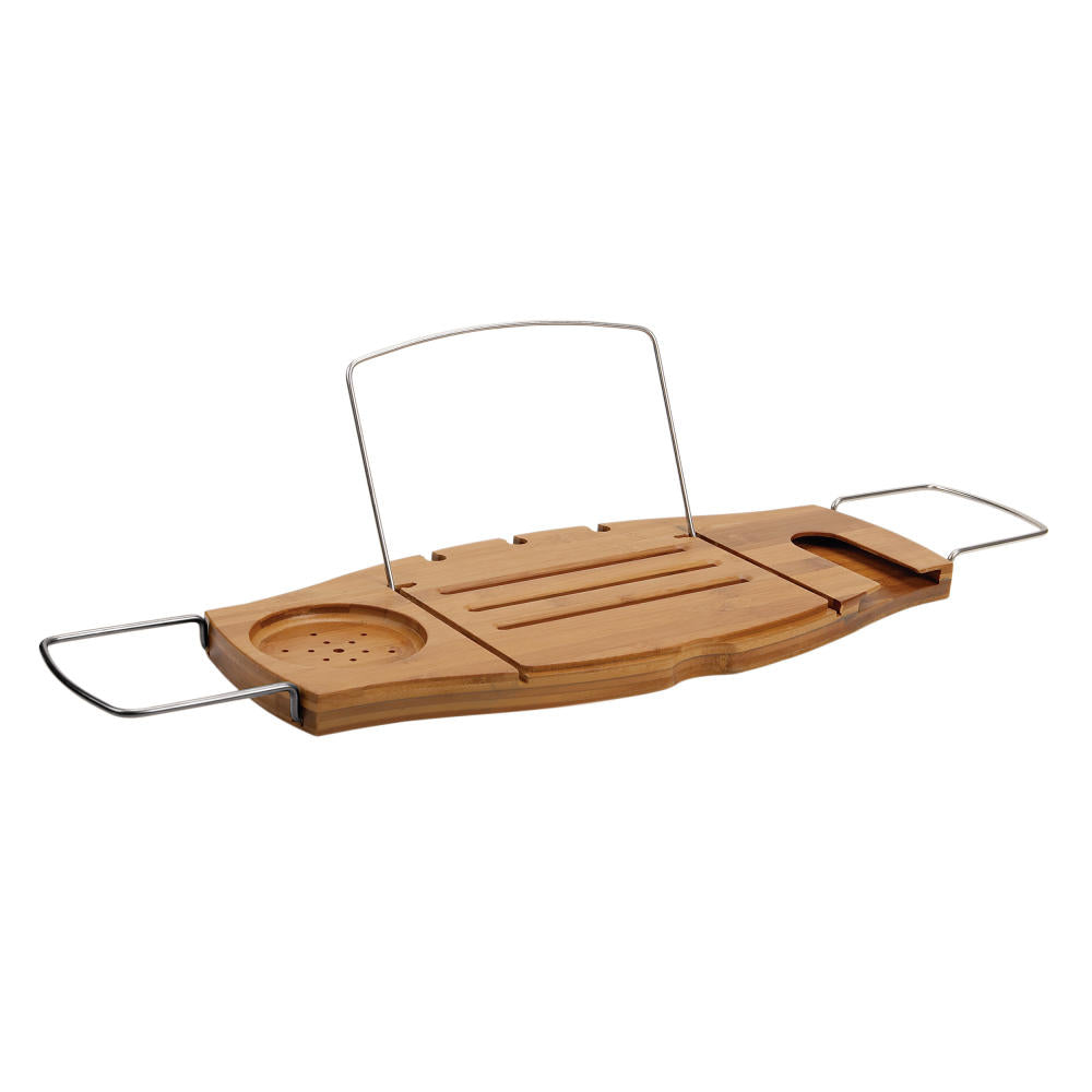 Umbra Bath Aquala Bathtub Caddy, Bath Butler, Butler, Bathtub Butler, Bathtub Holder, Bamboo, Natural, 020390390