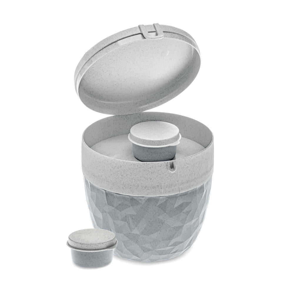 Koziol Bentobox Club, Bento Box, Food Container, Lunch Box, Thermoplastic, Organic Concrete Grey, 3198672