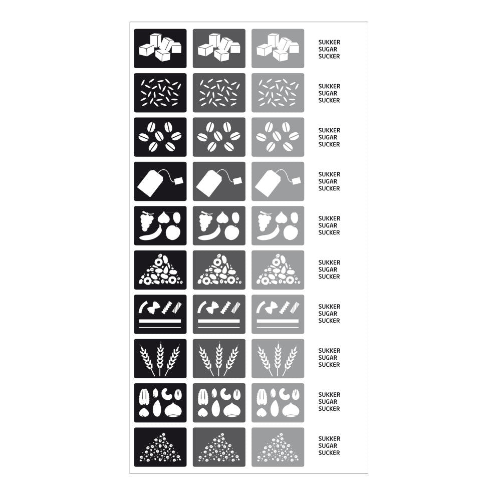 Rig-Tig Etiketten-Set für Aufbewahrungsboxen, zum etikettieren, 10 Symbole , Z00011