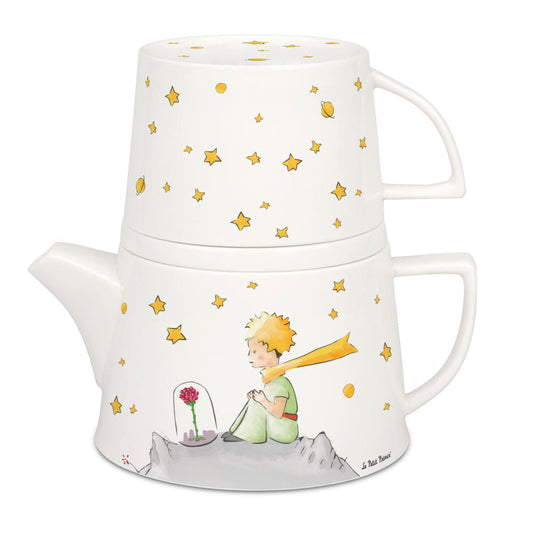 Könitz Tee-Kannen-Set Tea for me - Der kleine Prinz, Teebereiter mit Becher und Deckel, Bone China, 395 ml, 11 5 976 2630