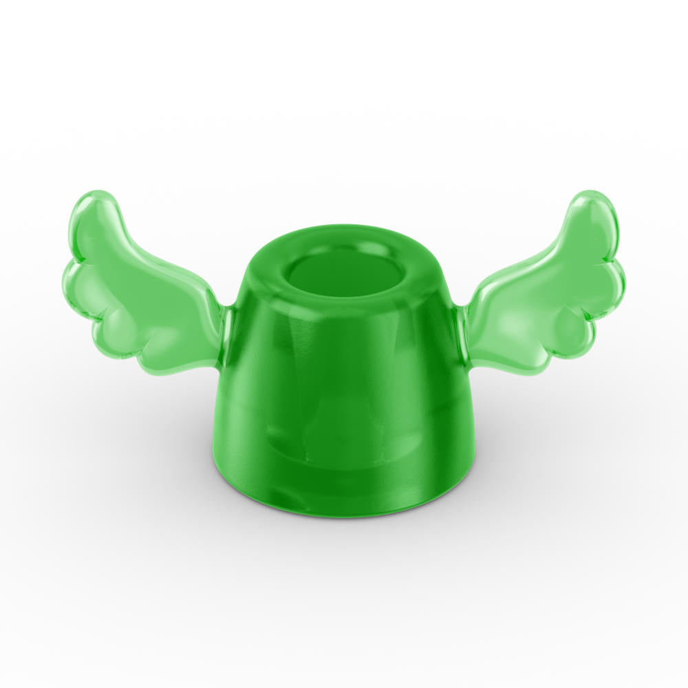 Koziol Hermes Zahnbürstenhalter, Zahnbürstenablage, Zahnbürstenstation, Kunststoff, H 4 cm, Transparent Grün, 5834543