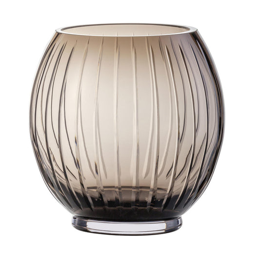 Zwiesel Glas Handmade Vase Signum Smoky Brown rund, Dekovase, Glasvase, 19 cm, 122252