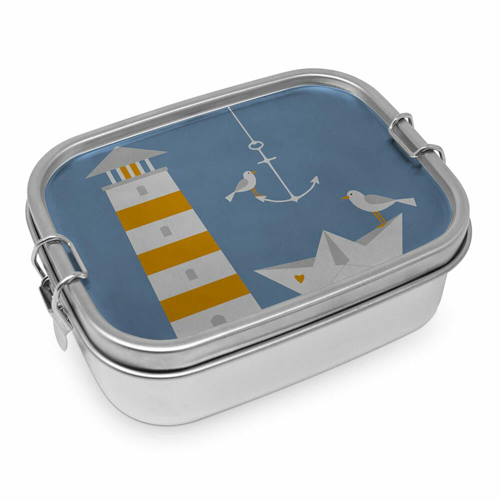 PPD Beach Lighthouse Steel Lunch Box, Brotdose, Lunchbox, Vesperdose, Edelstahl, 900 ml, 604417