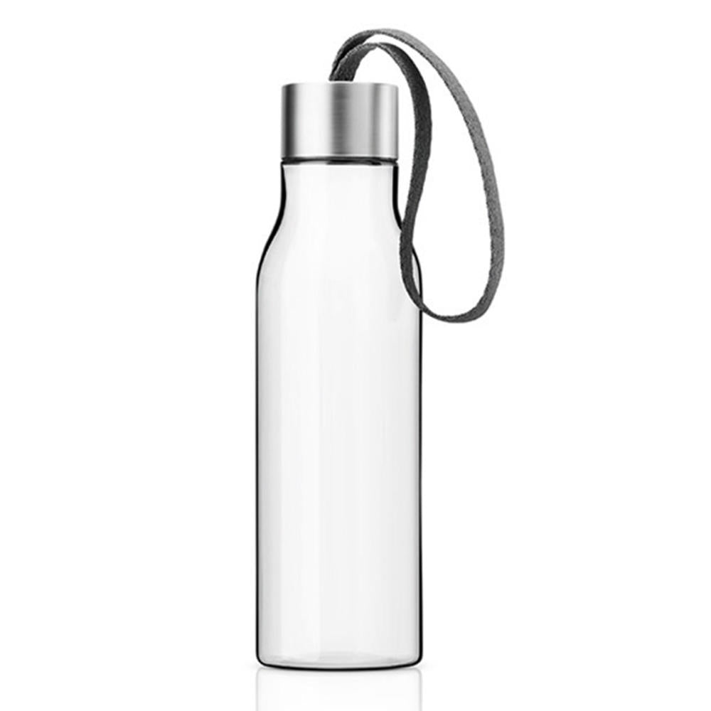 Eva Solo Trinkflasche, Sportflasche, Flasche, Unterwegs, BPA-freier Kunststoff/Edelstahl/Silikon/Polyester, Grau, 0.5 L, 502990