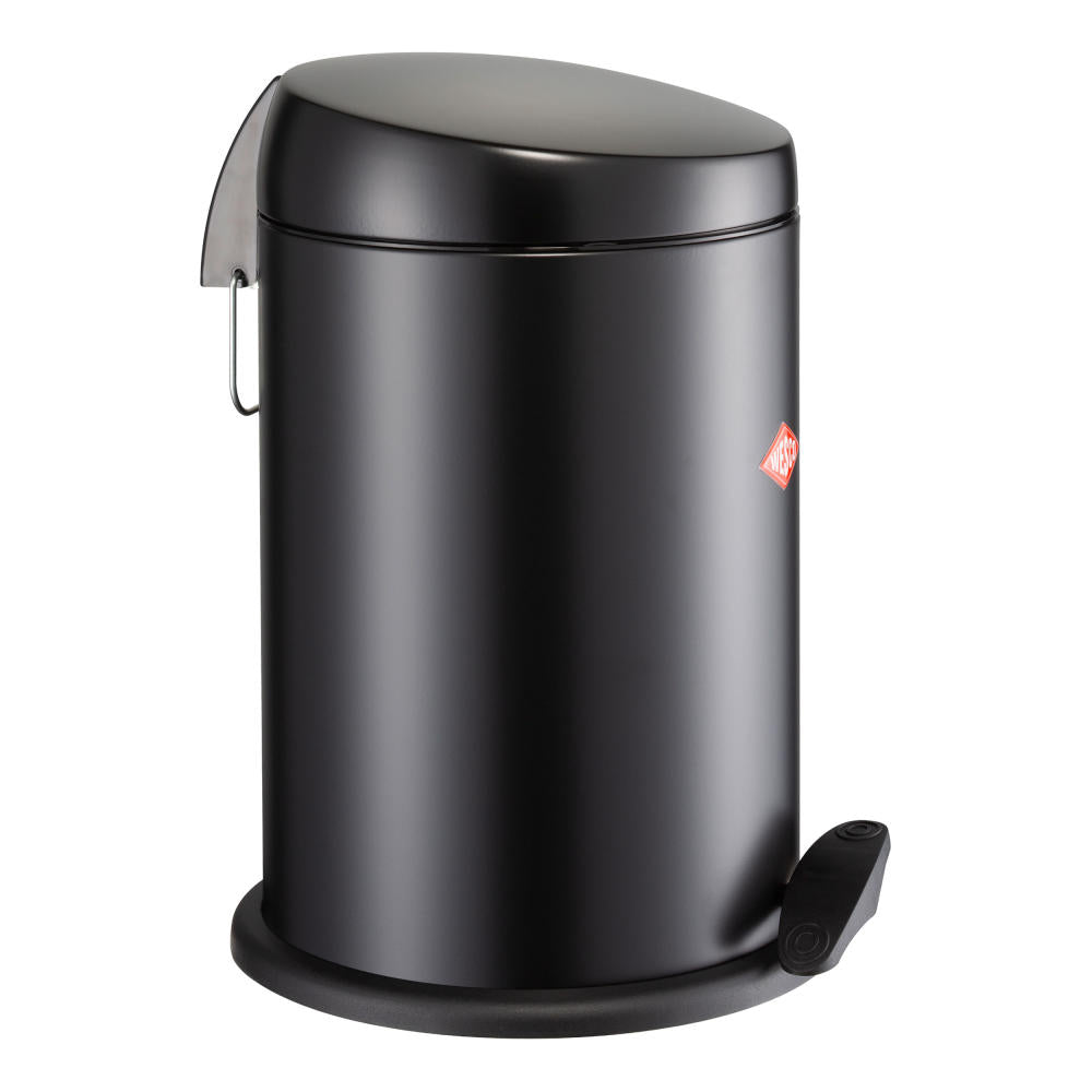 Wesco Capboy Tretmülleimer, Abfalleimer, Mülleimer, Stahlblech, Schwarz Matt, 13 L, 121212-73