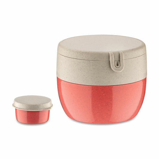 Koziol Bentobox Bentobox M, Lunchbox, Kunststoff-Holz-Mix, Nature Coral, 7197704