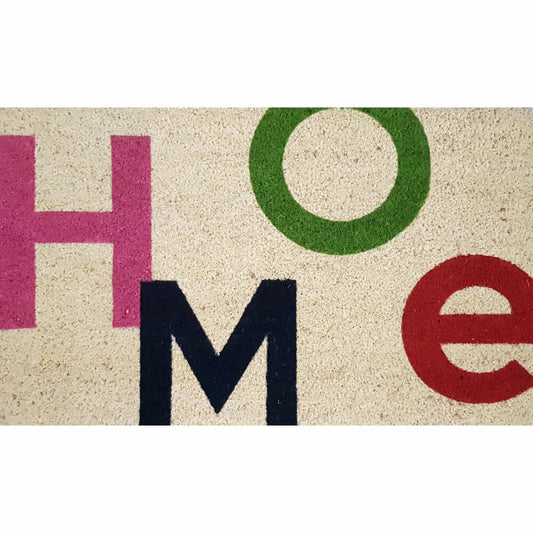 Gift Company Fußmatte Home, Türmatte, Kokosmatte, Kokos, Vinylrücken, Beige, 45 x 75 cm, 1056101007