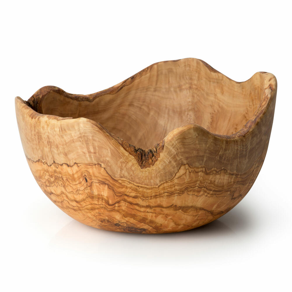 Continenta Schale Naturform, Holzschale, Dekoschale, Obstschale, Salatschale, Schüssel, Olivenholz, Ø 30 cm, 4967