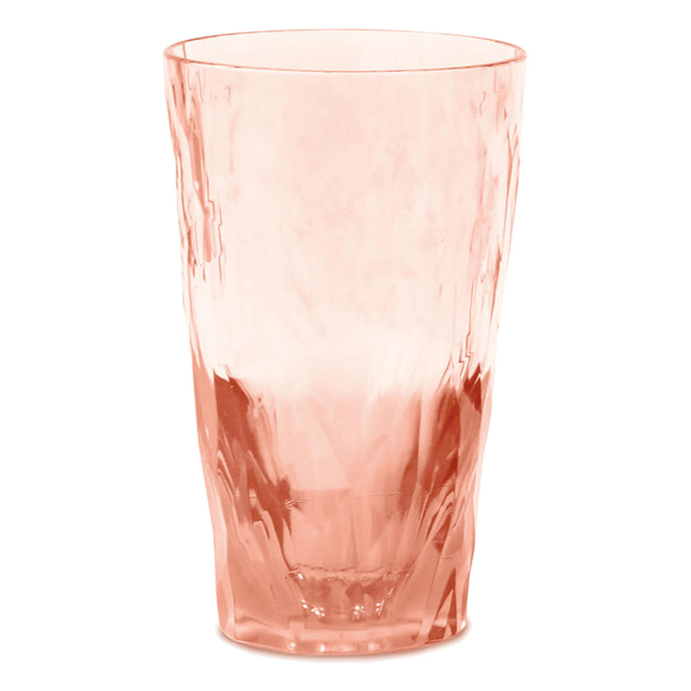 Koziol Club No. 6 Longdrink Glas, Cocktailglas, Trinkbecher, Trinkglas, Kunststoff, Transparent Rose Quartz, 300 ml, 3406654