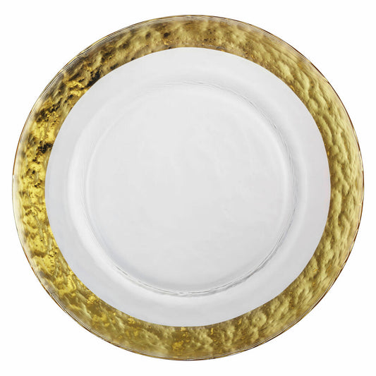 Eisch Platzteller Colombo Gold, Servierteller, Dekoteller, Kristallglas, Gold, 34 cm, 44051583