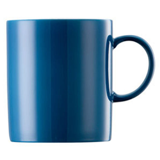 Thomas Sunny Day Becher mit Henkel, Kaffeetasse, Porzellan, Petrol Blue / Blau, Spülmaschinenfest, 300 ml, 15505