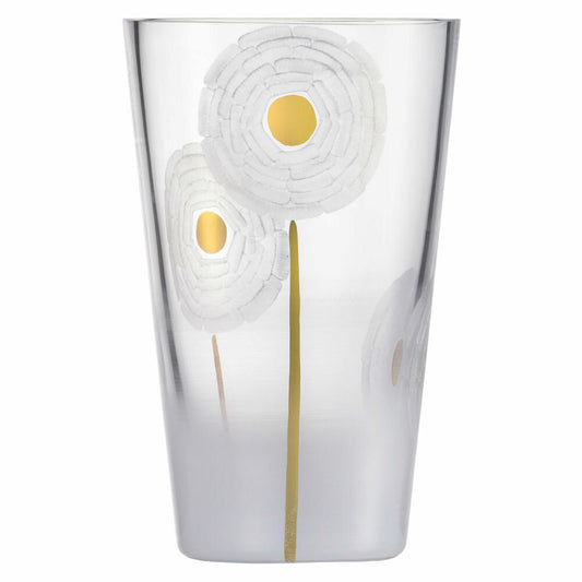 Eisch Vase Camilla, Dekovase, Blumenvase, Kristallglas, Weiß, Gold, 21 cm, 49265121