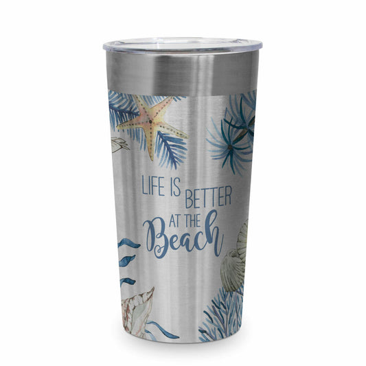 PPD Ocean Life is better Steel Travel Mug, Thermobecher, Coffee To Go, Thermo Becher, Isobecher, 430 ml, 604390