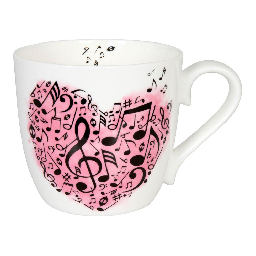 Könitz Becher Love is the key, Kaffeebecher, Tasse, Kaffeetasse, Bone China, 425 ml, 11 2 057 2596