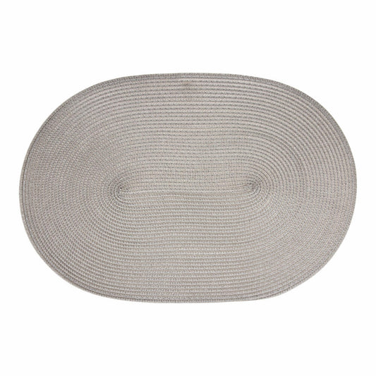 Continenta Tischset Oval, Platzset, Platzdecke, Platzmatte, Untersetzer, Kunststoff, 45 x 31 cm, Grau, 6612