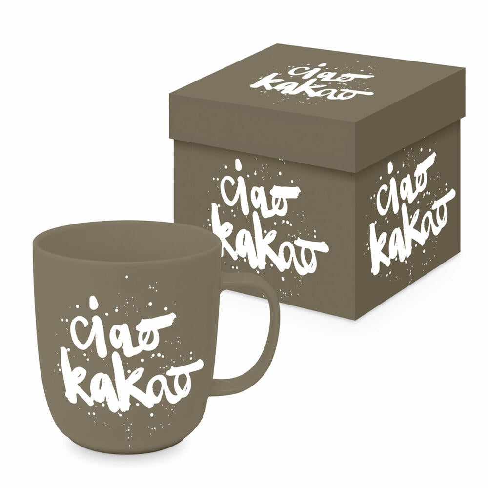 PPD Ciao Cocoa Matte Mug, in gift box, cup, tea cup, coffee mug, 400 ml, 604499