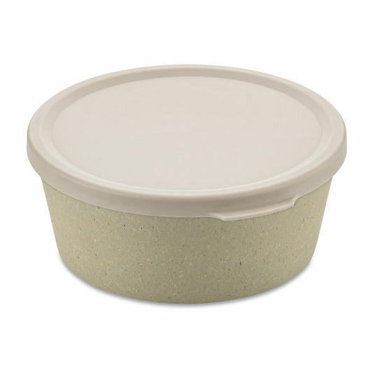 Koziol Schale Connect Bowl Mit Deckel, Schüssel, Kunststoff-Holz-Mix, Nature Desert Sand, 890 ml, 7271700