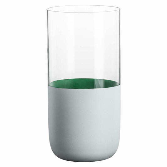 Eisch Vase Deep Green, Dekovase, Glasvase, Dekoobjekt, Kristallglas, Weiß, Grün, 25 cm, 77848925