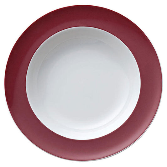 Thomas Sunny Day Suppenteller, Pastateller, Teller, Porzellan, Fuchsia / Rot, Spülmaschinenfest, 23 cm, 10323