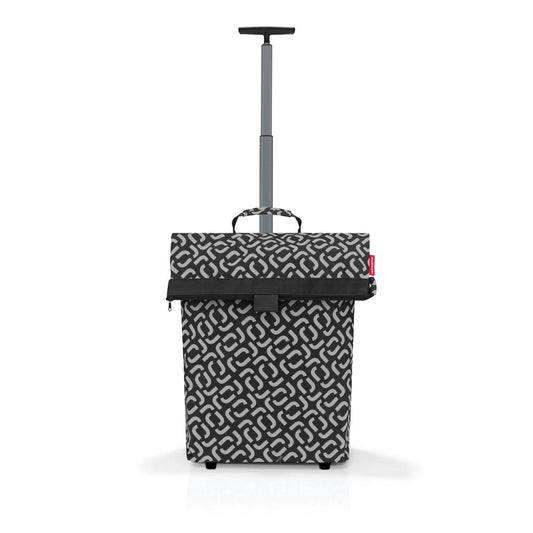 reisenthel trolley M, Einkaufstrolley, Einkaufsroller, Trolley, Einkauftasche, Einkaufswagen, Polyestergewebe, Signature Black, 43 L, NT7054