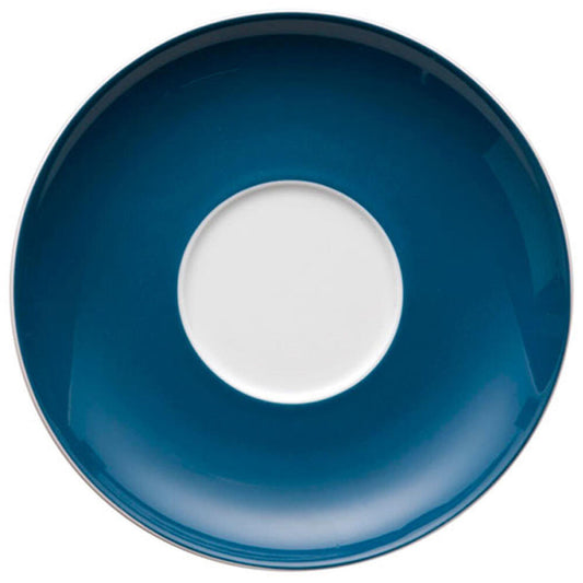 Thomas Sunny Day saucer for cappuccino cup / jumbo cup, porcelain, petrol blue / blue, dishwasher safe, 16.5 cm, 14671