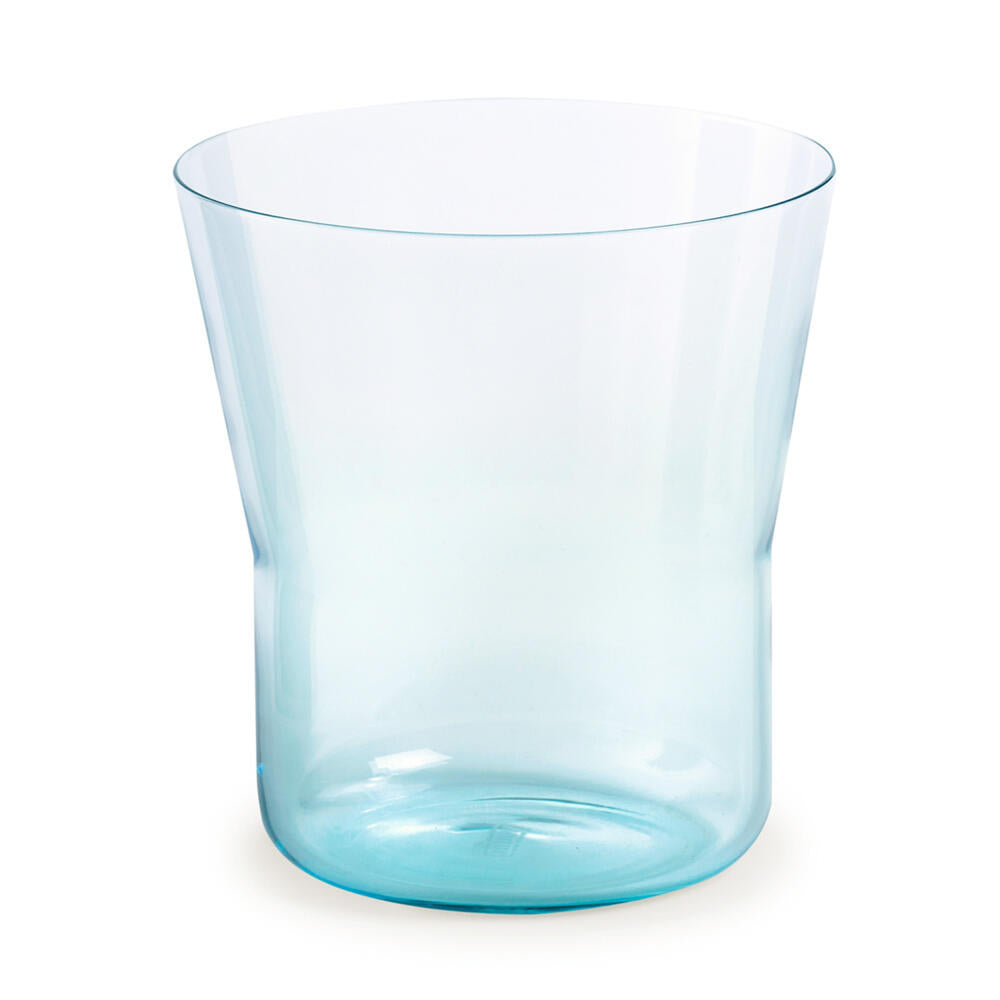 Authentics Piu Vase 15, Glas Mundgeblasen, Hellblau, 15 cm, Ø 14 cm, 2818566