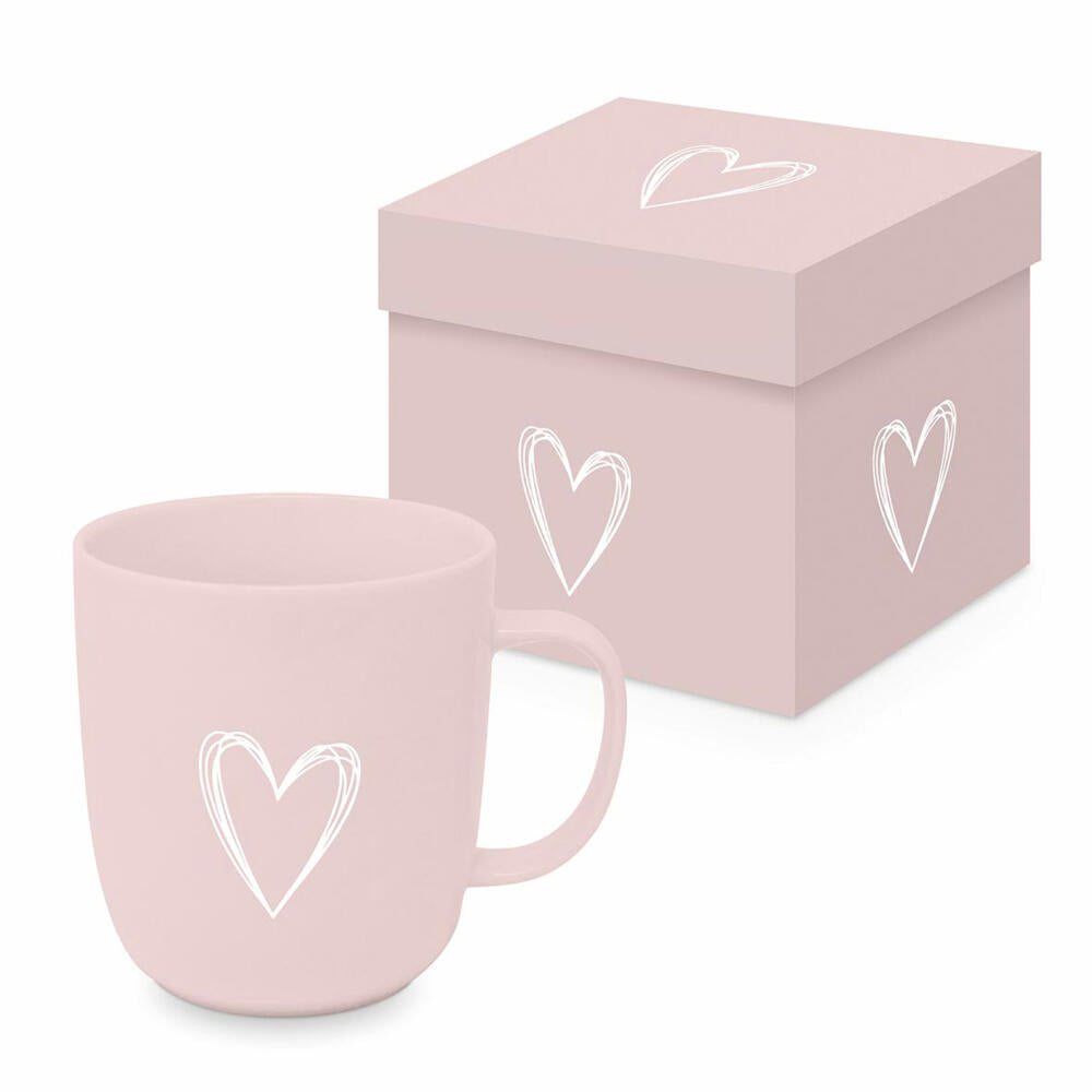 PPD Pure Heart rosé Matte Mug, in gift box, cup, tea cup, coffee mug, 400 ml, 604492