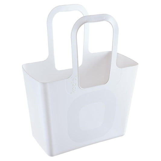 Koziol Tasche XL, Kunststofftasche, Einkaufstasche, Tragetasche, Solid Weiß, H 54 cm, 5414525