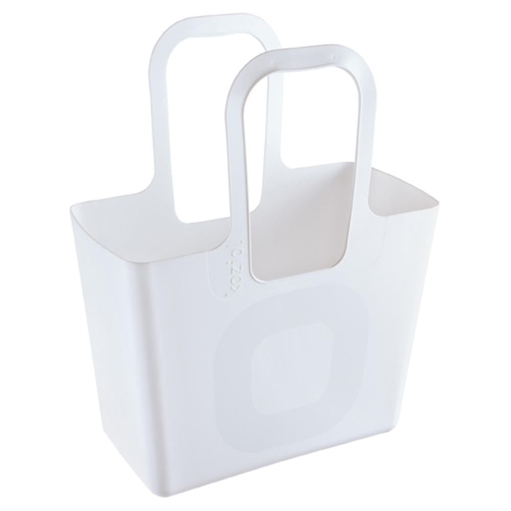 Koziol Bag XL, plastic bag, shopping bag, carrying bag, solid white, H 54 cm, 5414525