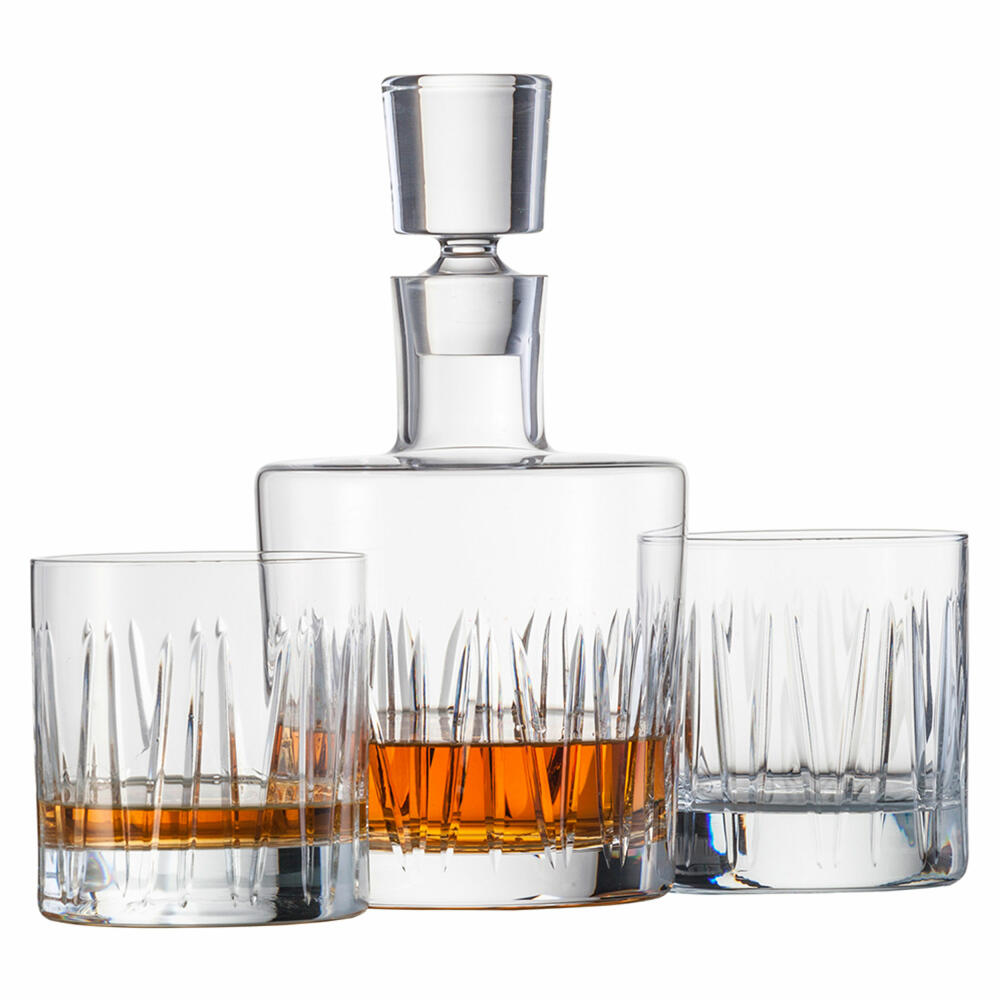 SCHOTT ZWIESEL Basic Bar Motion Whisky Set, set of 3, carafe, glasses, whiskey, drinking, enjoyment, form 8860, glass, 0.75 L, 120145