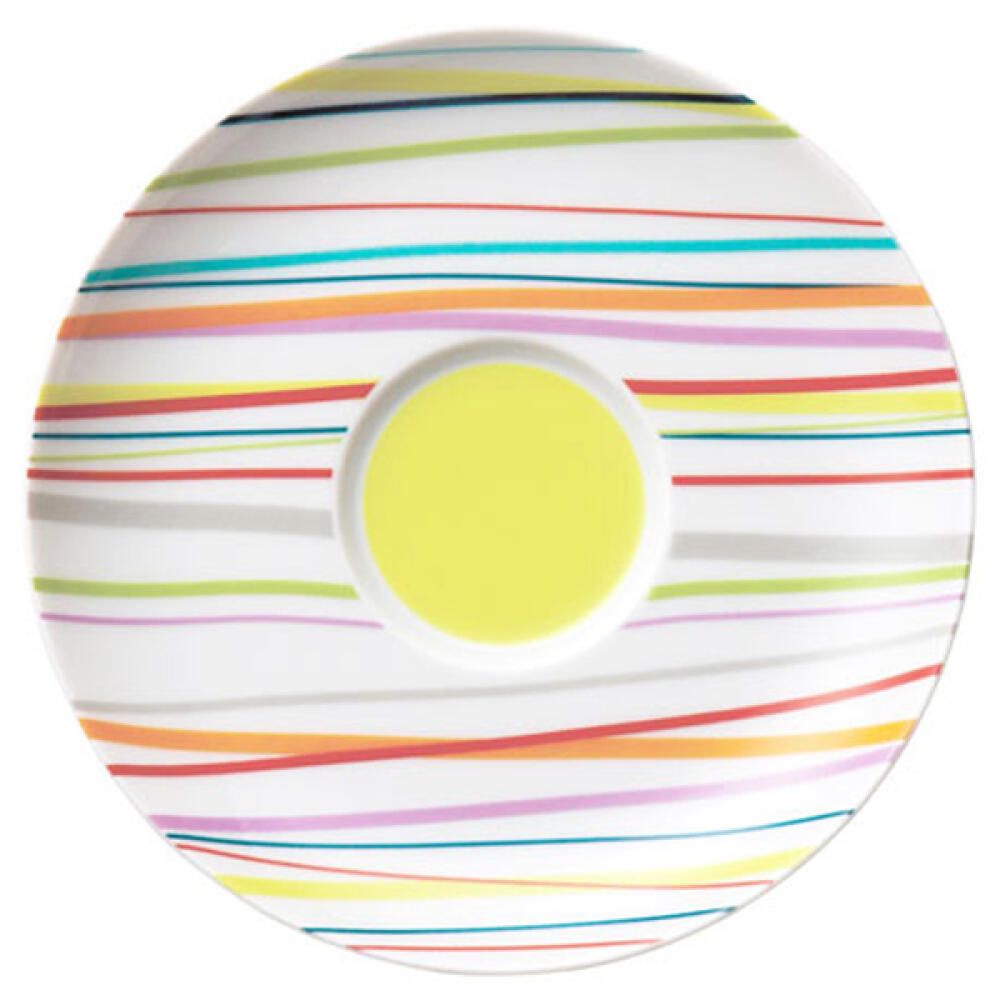 Thomas Sunny Day Untertasse für Teetasse 200ml, Porzellan, Sunny Stripes / Bunt Gestreift, Spülmaschinenfest, 14.5 cm, 14641