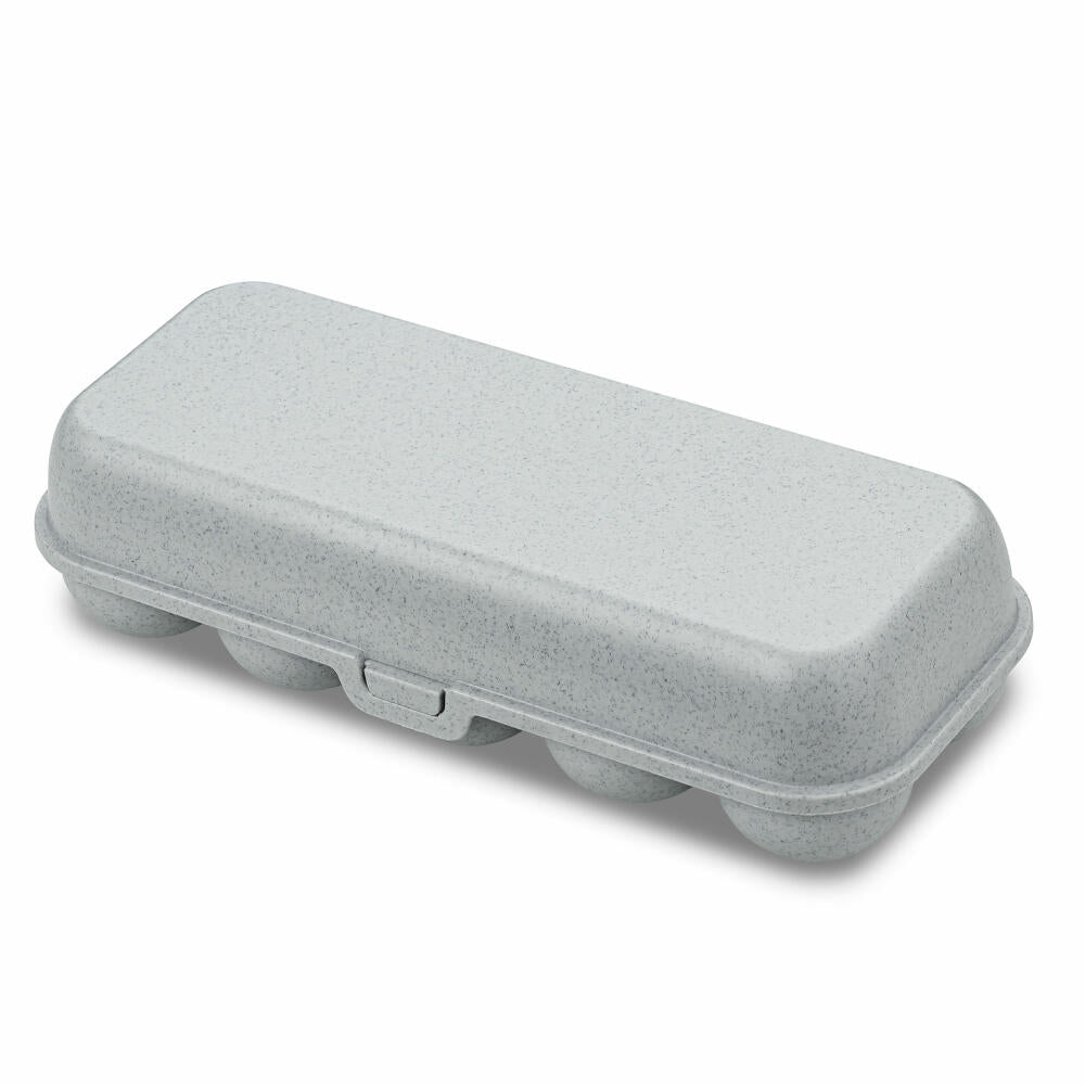Koziol Eierbox, Eieraufbewahrungs- und Transportbox für 10 Eier, Kunststoff, Organic Grey, 3179670
